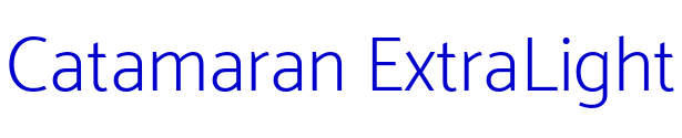Catamaran ExtraLight font